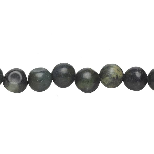 Serpentine 1pkg1, round bead natural 15 inch 6-7mm image number 0