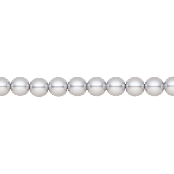 Pearl 50pk light grey, Preciosa Czech crystal 5mm round image number 0