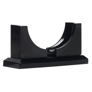 Display, bracelet, acrylic, black, 3-1/2 x 1-3/4 inches. Sold per pkg of 2.