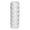 Organizer jar, Space Saver, plastic, clear, 1-1/4 x 1/2 inches. Sold per pkg of (2) 6-piece sets. image number 1