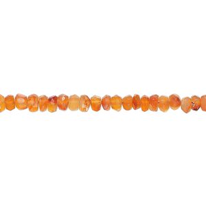Carnelian 1pkg1, hand-cut tumbled faceted rondelle bead 13 inch 3x2mm-4x3mm