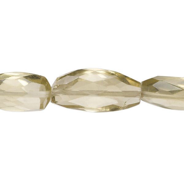 Lemon quartz 1pkg1, hand-cut faceted flat-sided nugget bead 13 inch small to large image number 0