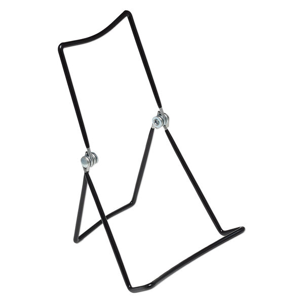 Display, vinyl and galvanized steel, black, 8 x 5 x 5 inches with easel and 1-1/4 inch lip. Sold individually. image number 0