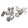 Bead mix, sterling silver, mixed shape and size, approximately 3-25mm. Sold per pkg of 25 grams. image number 1