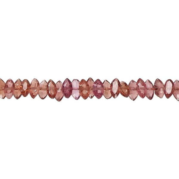 Rhodolite garnet / garnet 1pkg1, hand-cut faceted puffed marquise bead natural 14 inch 5x2mm-6x3mm image number 0