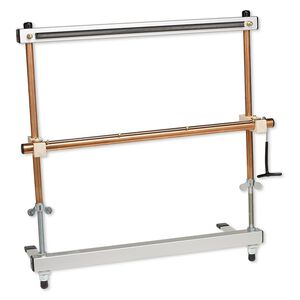 Loom, beading and tapestry, pkg/1, Mirrix Zach, aluminum / steel / copper, 17.5 to 25 inches, makes a piece 47x19 inches.