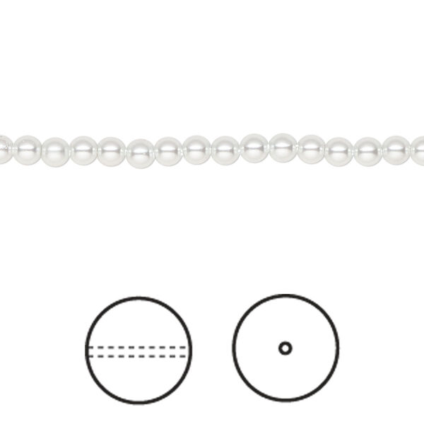 Pearl 1000pk moonlight, Swarovski® 3mm round 5810 image number 0