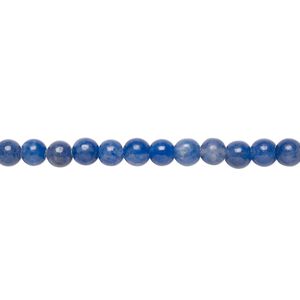 Blue aventurine 1pkg1, round bead natural 15.5-16 inch 4mm