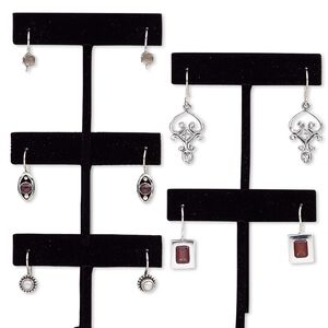 Earring mix, cultured freshwater pearl / multi-gemstone (natural / dyed / heated / irradiated) / sterling silver, mixed colors, 16-40mm mixed shape with fishhook ear wire. Sold per pkg of 5 pairs.