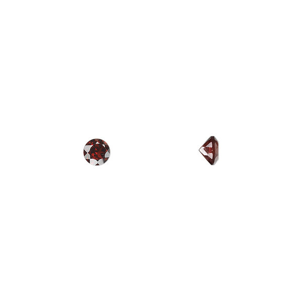 Gem, almandite garnet (natural), 4mm faceted round, A grade, Mohs hardness 7 to 7-1/2. Sold per pkg of 4. image number 0