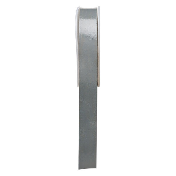 Cord, leather, grey, 20mm flat. Sold per 5-yard spool. image number 0