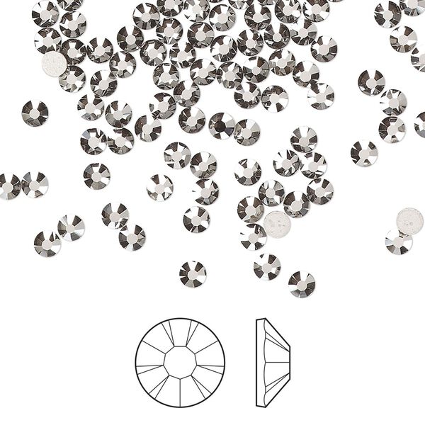 Flat back 144pk crystal Biarritz foil back, Preciosa MAXIMA Czech crystal hotfix rhinestone 2.7-2.9mm chaton rose round SS10 image number 0