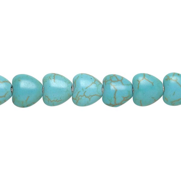 Magnesite 1pkg1, puffed heart bead 15 inch 7x7mm-8x8mm image number 0
