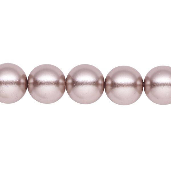 Pearl 2pk platinum, Celestial Crystal® 10mm round 15.5-16 inch image number 0