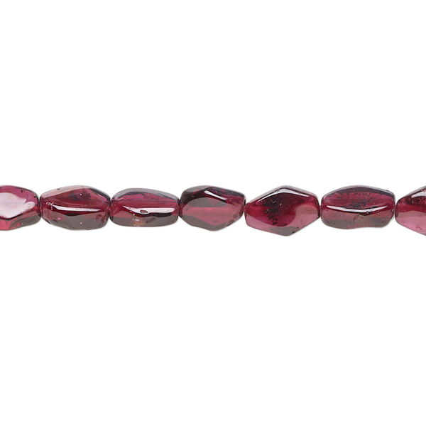 Bead, garnet (dyed), 9x6mm hand-cut diamond, C grade, Mohs hardness 7 to 7-1/2. Sold per 15-1/2" to 16" strand. image number 0