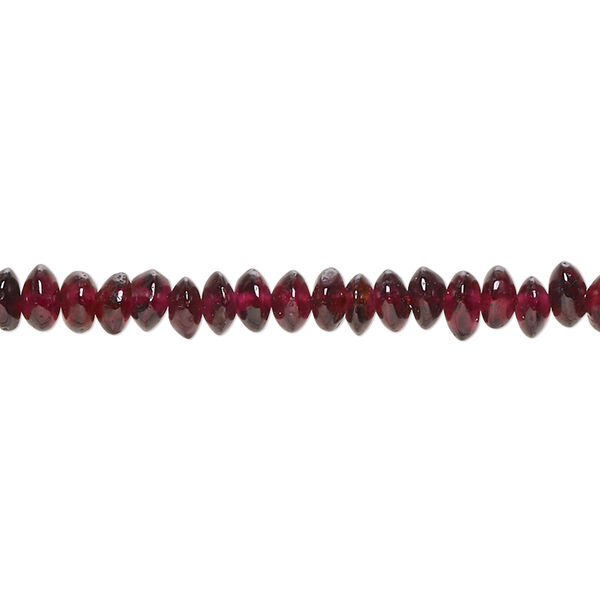 Rhodolite garnet 1pkg1, hand-cut saucer bead natural 13 inch 5x2mm-6x3mm image number 0