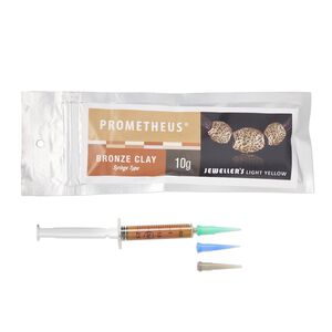 Prometheus® light yellow bronze clay, rapid and low fire. Sold per 10-gram pkg.