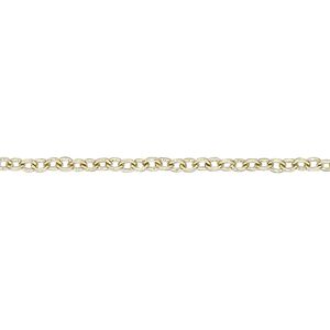 Chain, brass-plated steel, 2mm cable. Sold per 12-foot section.
