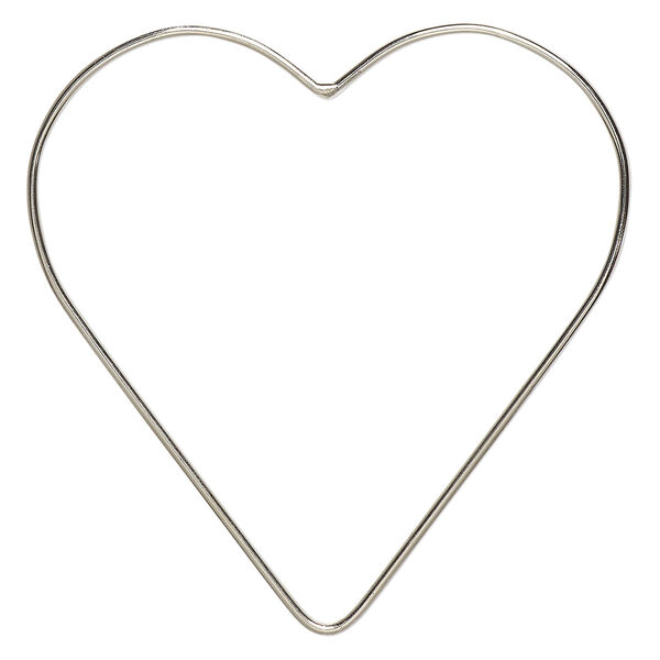 Wire frame, steel, 4-1/4 x 4-inch heart. Sold individually. image number 0