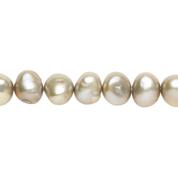 Freshwater pearl 1pkg1, flat-sided potato, 15 inch moss 7-8mm cultured image number 0