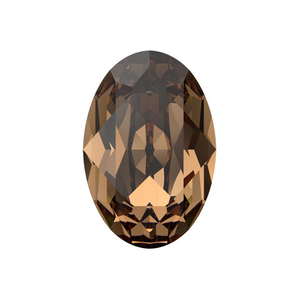 Fancy stone 1pkg4 light smoked topaz foil back, Crystal Passions® Regenerated 6x4mm oval 4120 image number 0