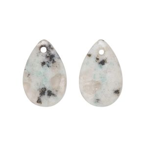 Sesame jasper 1pkg2, hand-cut teardrop drop natural 20x13mm
