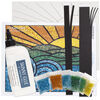 Sabrina Frey Bead Mosaic™ Starter Kit, glass / medium-density fiberboard / glue, pkg/1, multicolored, 8x10 inches with "Ocean Tide" design. image number 1