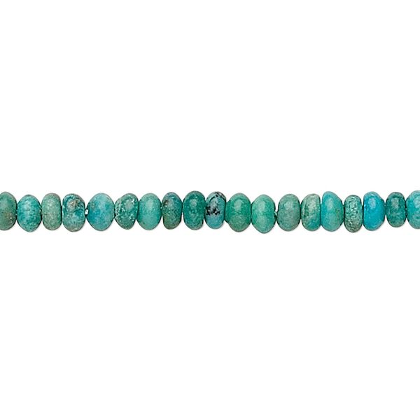 Turquoise 1pkg1, rondelle bead 15.5-16 inch 4x2mm image number 0