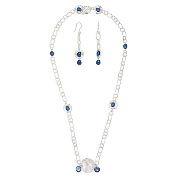 Necklace and earring set, One of a Kind Jewelry, 30-inch necklace and 3-inch earrings. Only one available. image number 0