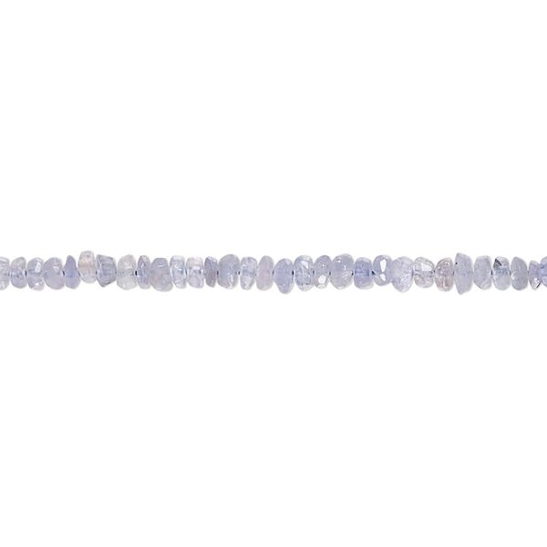 Tanzanite 1pkg1, hand-cut faceted rondelle bead 14 inch 3x1mm-3x2mm image number 0