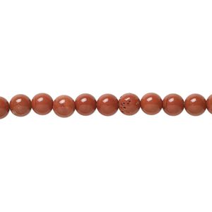 Red jasper 1pkg1, round bead natural 15.5-16 inch 4-5mm