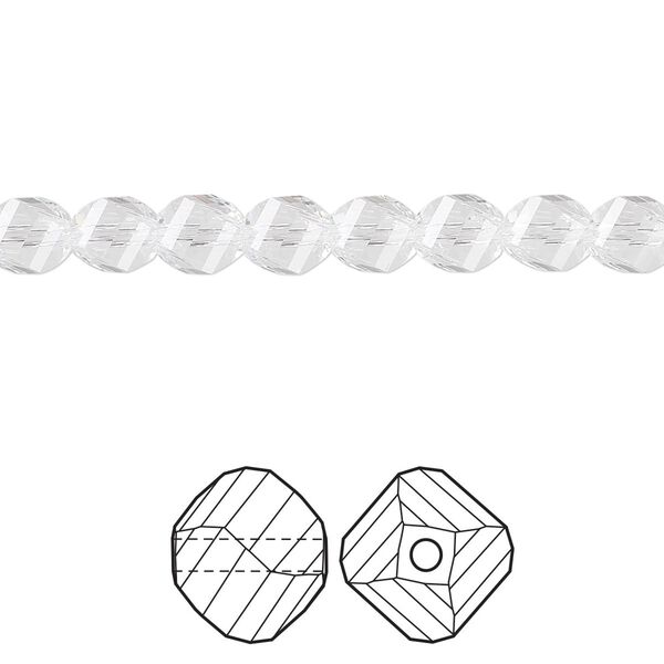 Bead 144pk crystal, Crystal Passions® 6mm helix 5020 image number 0