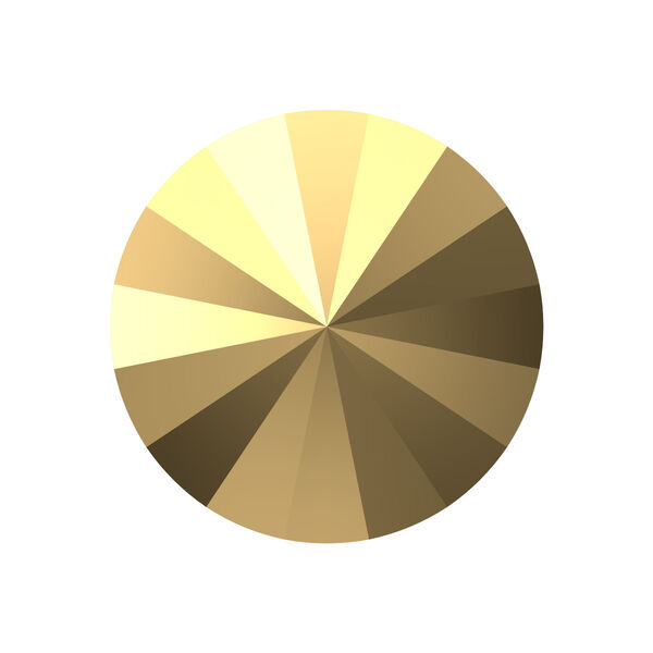 Chaton 1pkg4 crystal aurum foil back, Crystal Passions® 12mm rivoli 1122 image number 0