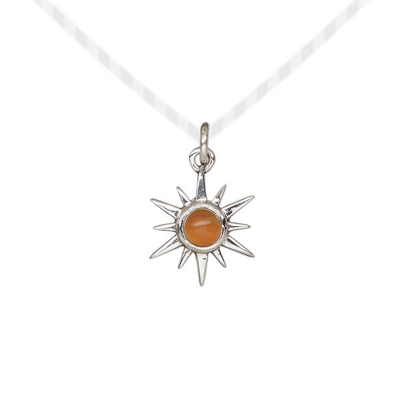 Carnelian / sterling silver 1pkg1, open star drop antiqued 12x12mm image number 0