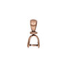 Bail, JBB Findings, ice-pick, antique copper-plated pewter (tin-based alloy), 18x5mm double-sided teardrop with swivel, 5mm grip length. Sold individually. image number 1