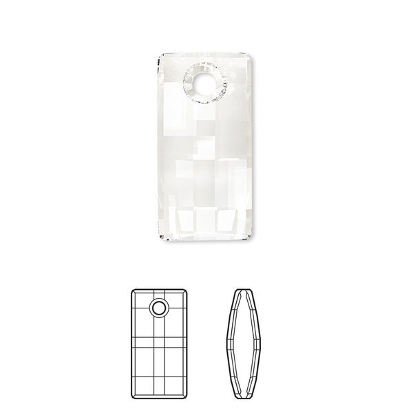 Drop 1pk crystal, Crystal Passions® 20x10mm pendant urban 6696 image number 0