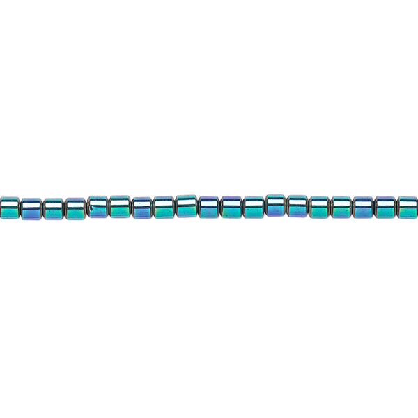 Bead, Hemalyke™ (man-made), rainbow, 2mm round tube. Sold per 15-1/2" to 16" strand. image number 0