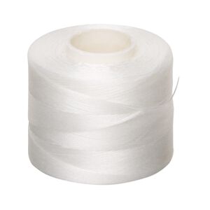 Thread, Nymo®, nylon, white, size O. Sold per 400-yard spool.