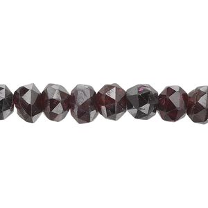 Garnet 1pkg1, hand-cut faceted round bead 15.5-16 inch 8mm