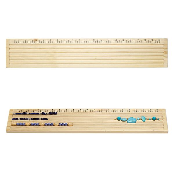 Bead board, wood, 22 x 4 x 1/2 inch rectangle. Sold individually. image number 0