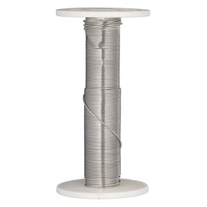 Wire, stainless steel, dead-soft, 0.02-inch diameter, 24 gauge. Sold per 25-foot spool.