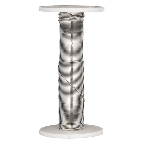 Wire, stainless steel, dead-soft, 0.02-inch diameter, 24 gauge. Sold per 25-foot spool. image number 0