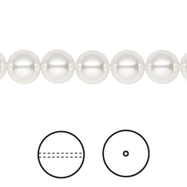 Pearl 50pk moonlight, Crystal Passions® 8mm round 5810 image number 0