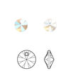 Drop 12pk crystal shimmer, Crystal Passions® 8mm pendant mini disk 6428 image number 0