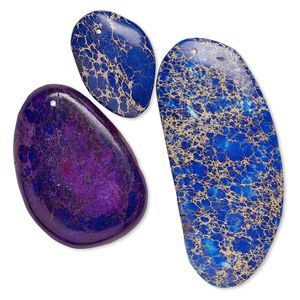 Magnesite 1pkg3, top-drilled freeform focal mix 34x24mm-88x42mm