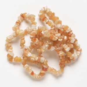 Sunstone 1pkg1, chip bead natural 32 inch small to large