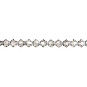 Bead 1pkg1440 crystal urban grey, Swarovski&reg;, 4mm XILION bicone 5328