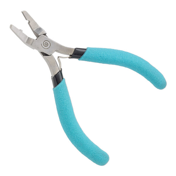 Pliers, OmTara™, crimp, steel and rubber, 4-3/4 inches. Sold individually. image number 0