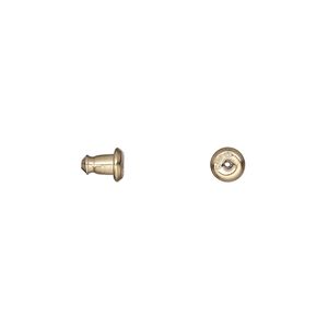 Earnut 1pkg2 14Kt gold-filled, 5.5x4.5mm barrel, rubber 1 pair