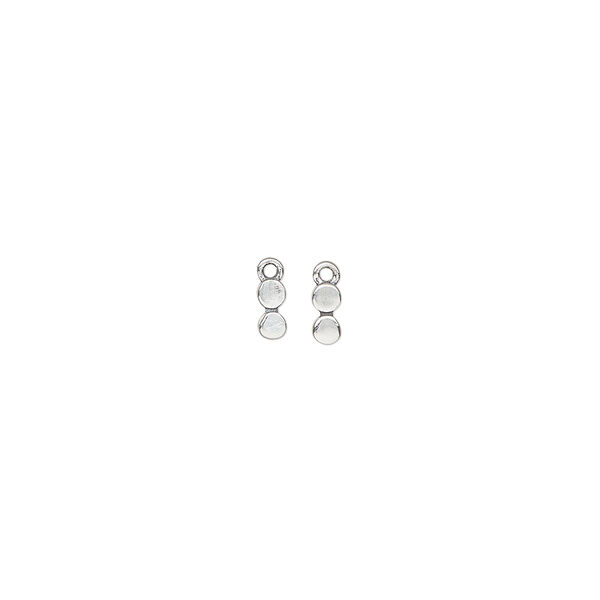 Drop 1pkg2, antiqued sterling silver, 5x2mm overall. image number 0